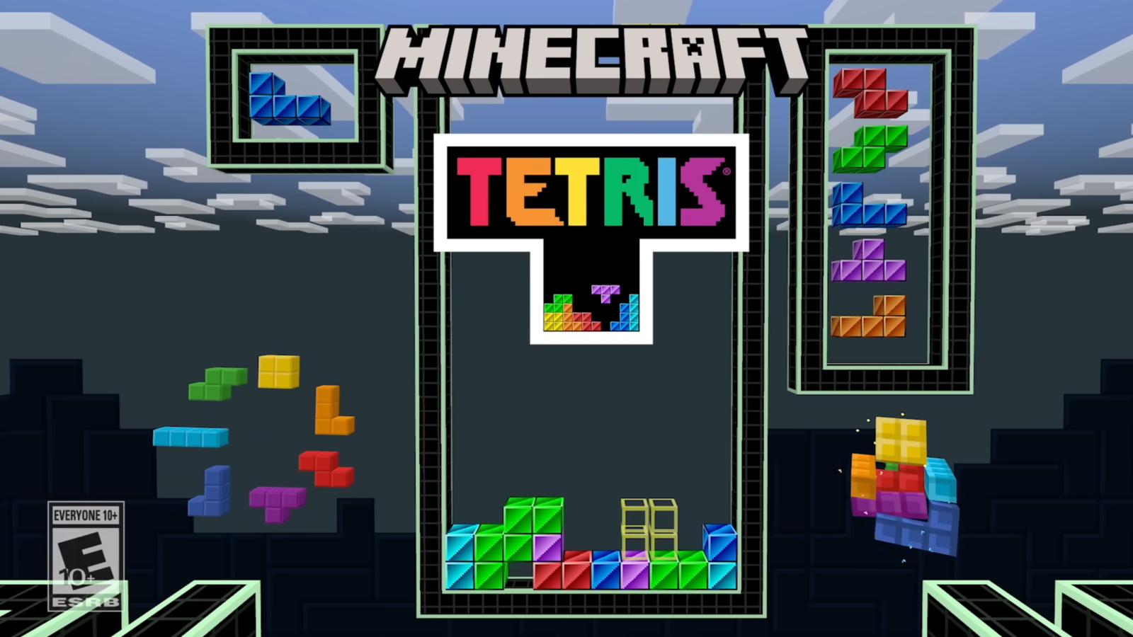 Minecraft と Tetris が協力してダンジョンを探索する超大作クロスオーバー DLC をリリース